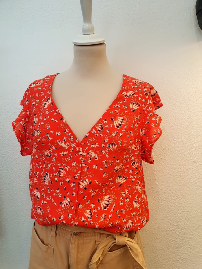 Blusa Coral Flowers