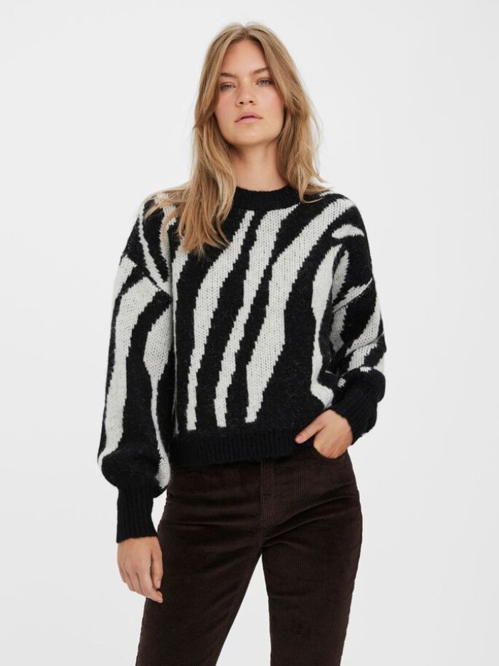 Jersei Zebra- Zebra pullover- black and white