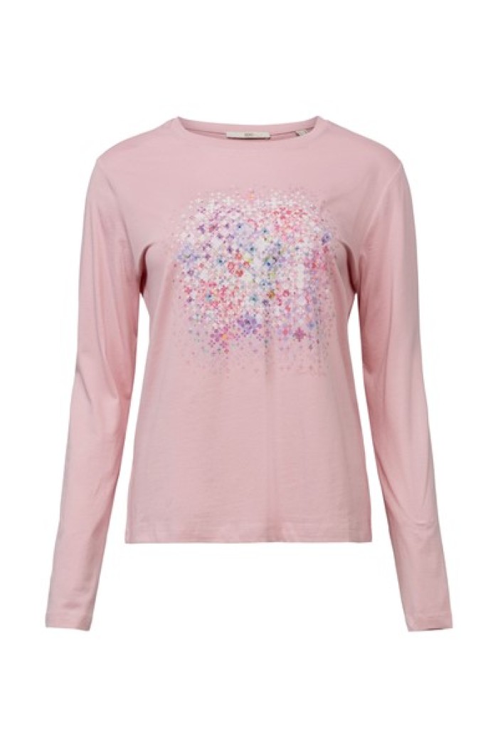 Camiseta Flores pixelada- rosa