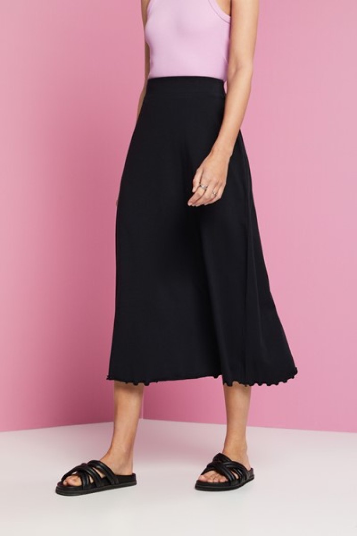 Falda midi - Jersey midi skirt, sustainable cotton