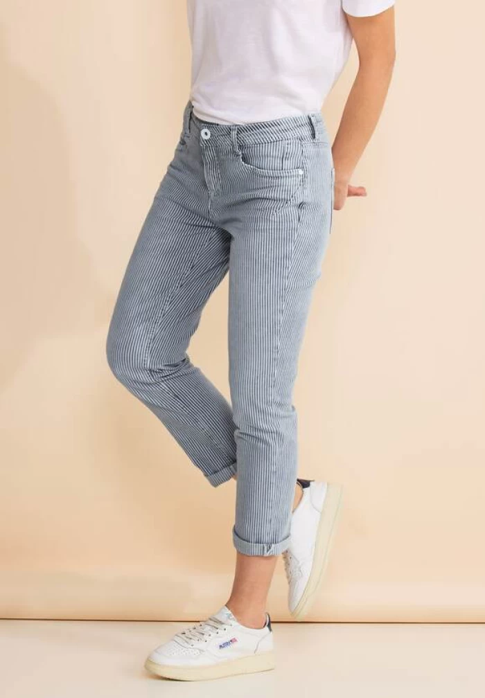 Jeans -Style QR Jane,mw,indigo stripes