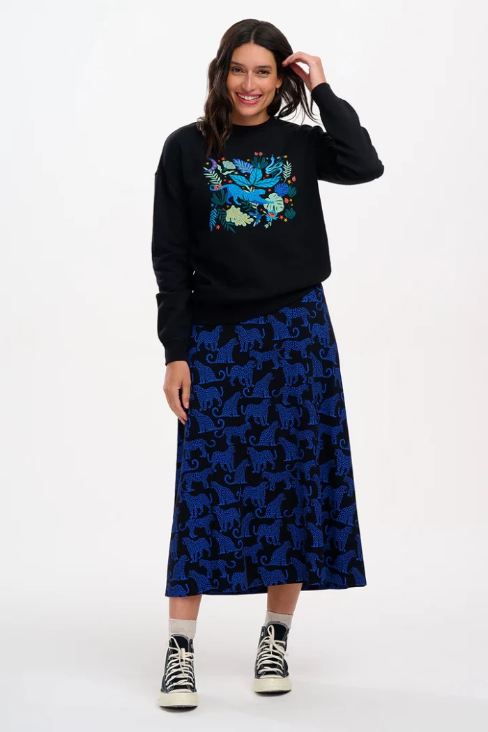 Noah Sweatshirt - Washed Black, Jungle Blues