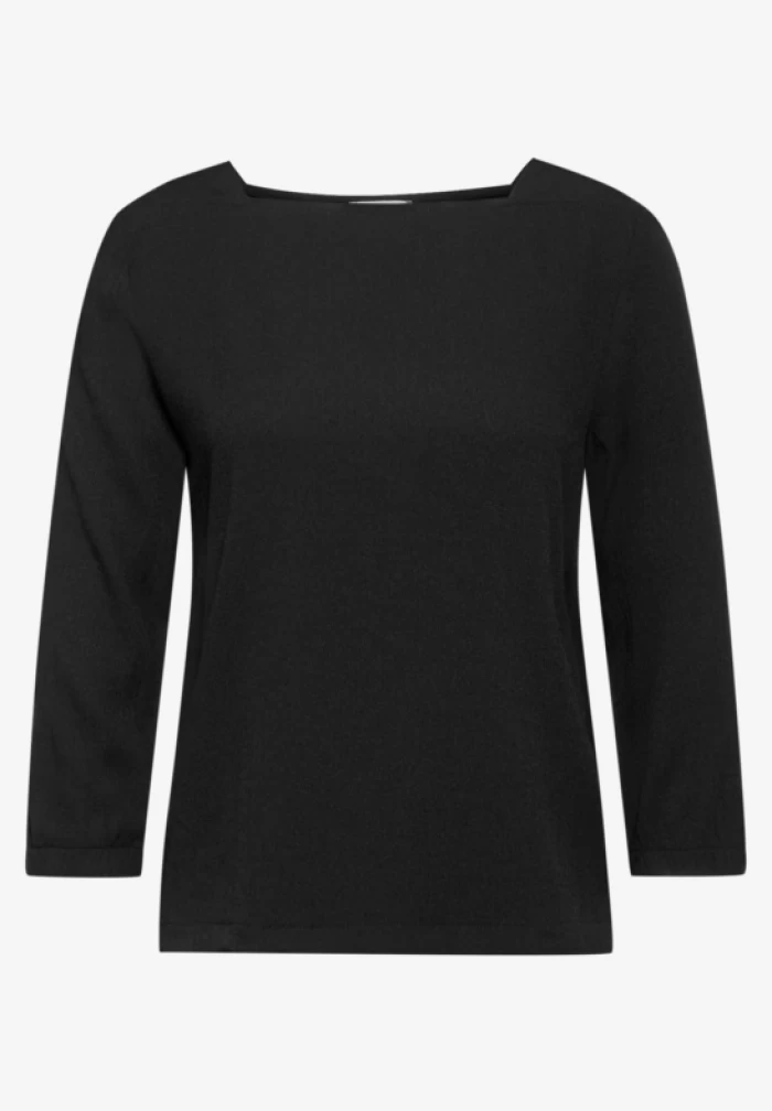 Camiseta cuello cuadrado negro-structure shirt w.square neck