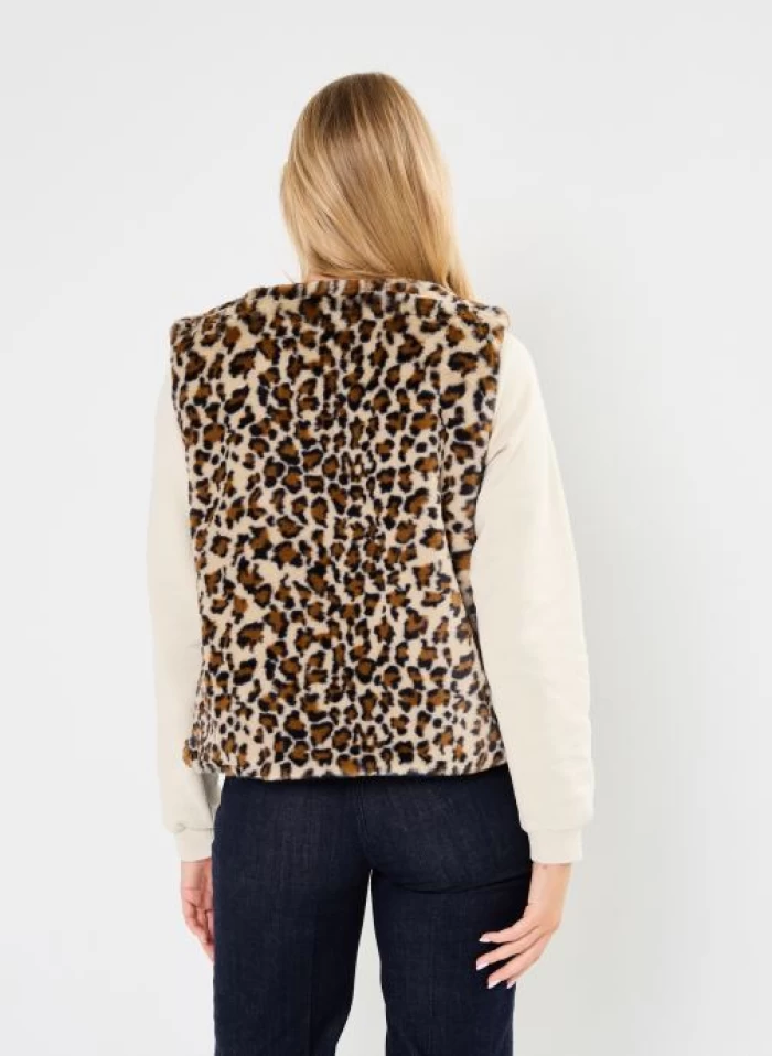 Chaleco animal print reversible