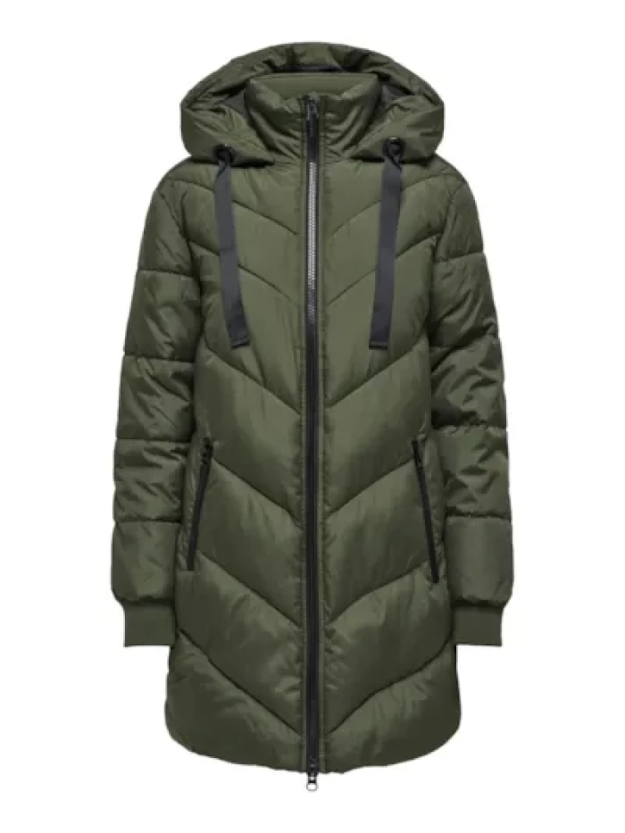 Abrigo ligero kaki - JDYSKYLAR PADDED HOOD JACKET 