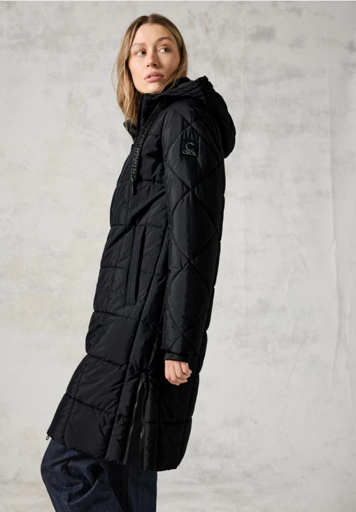 Abrigo acolchado fino ultraligero- Square Quilted Coat