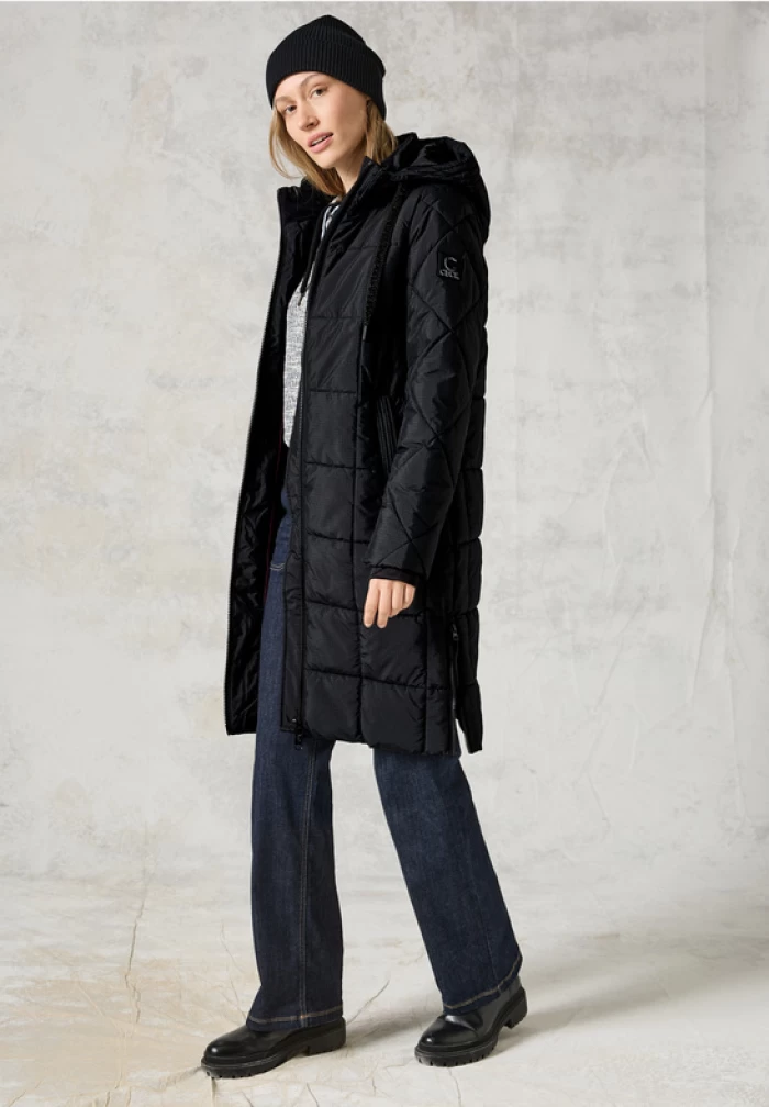 Abrigo acolchado fino ultraligero- Square Quilted Coat