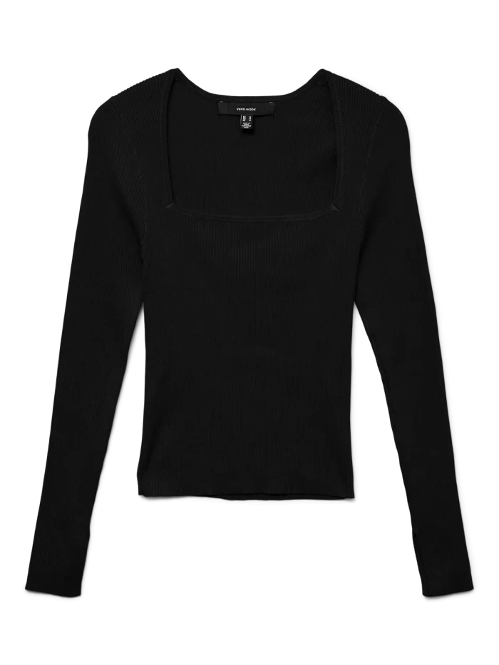 Jersey fino escote cuadrado- VMAURA LS SQUARENECK PULLOVER