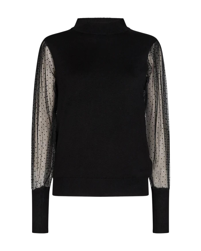 Jersey Plumetti -  FQDOTKA-PULLOVER - BLACK