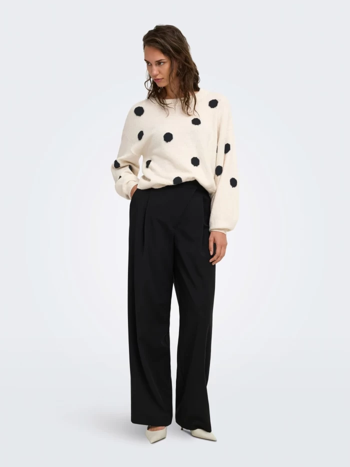 Jersey blanco con lunares negros ONLRICA ONLY