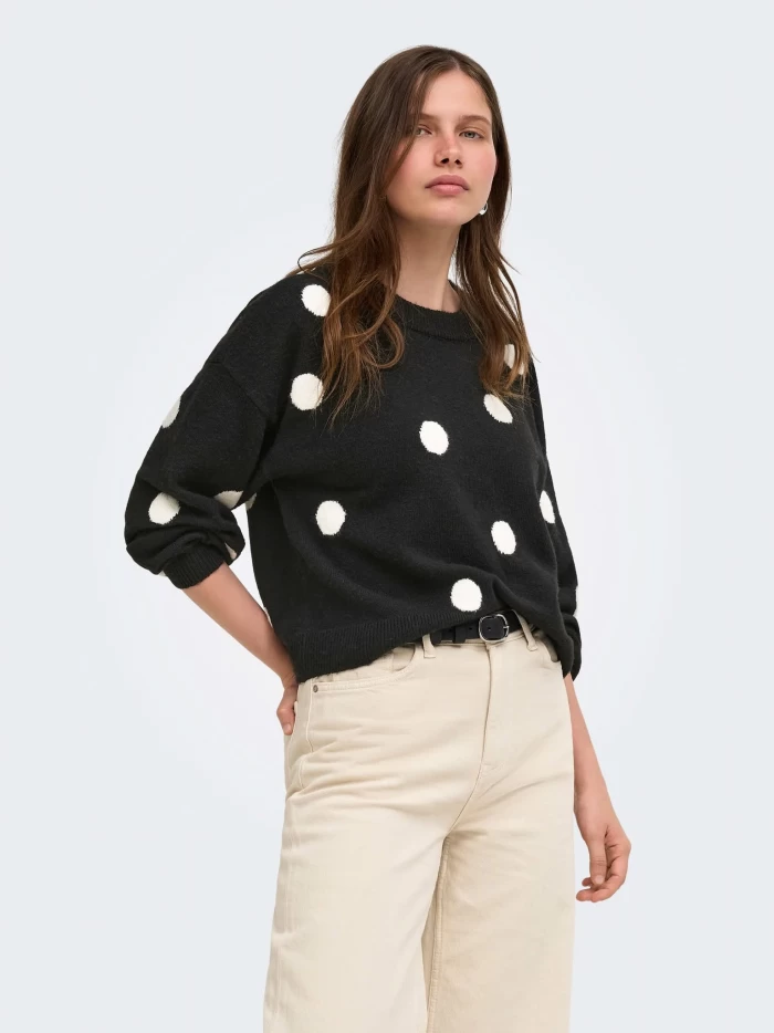Jersey negro con lunares blancos ONLRICA ONLY