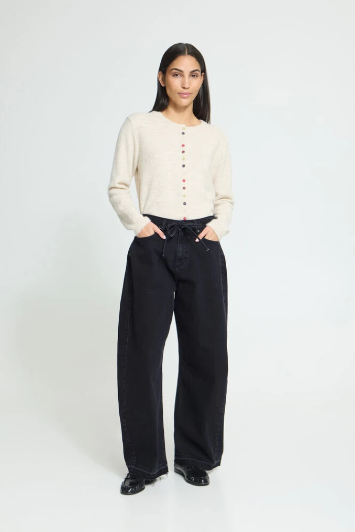 Pantalones denim negro barrel 20126689 Jeans IHMISILLA PA ICHI