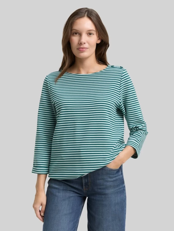 Sudadera fina maniga 3/4 verde turquesa 