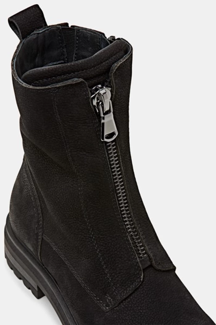 Zipper boots genuine leather