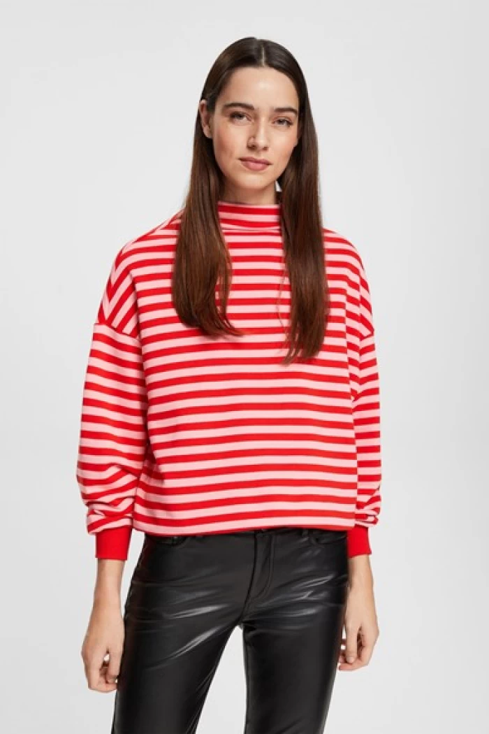 Striped sweatshirt-red
