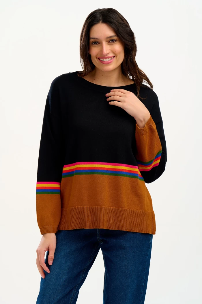 Moana relaxed Jumper- black prism