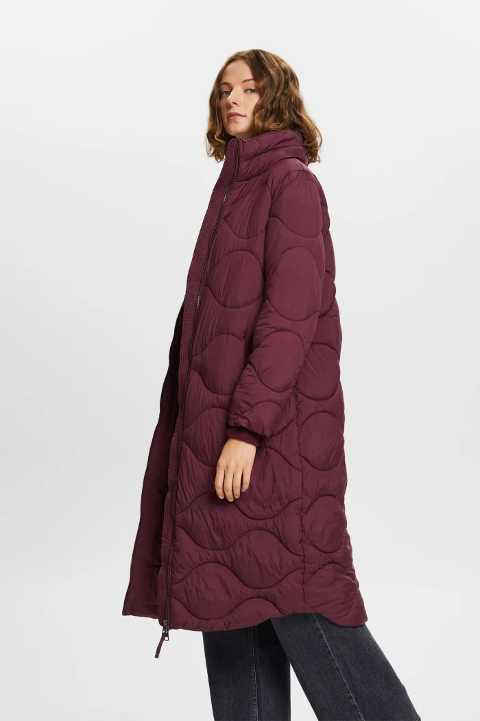 Quilted Coat Wine- ultralight thermic